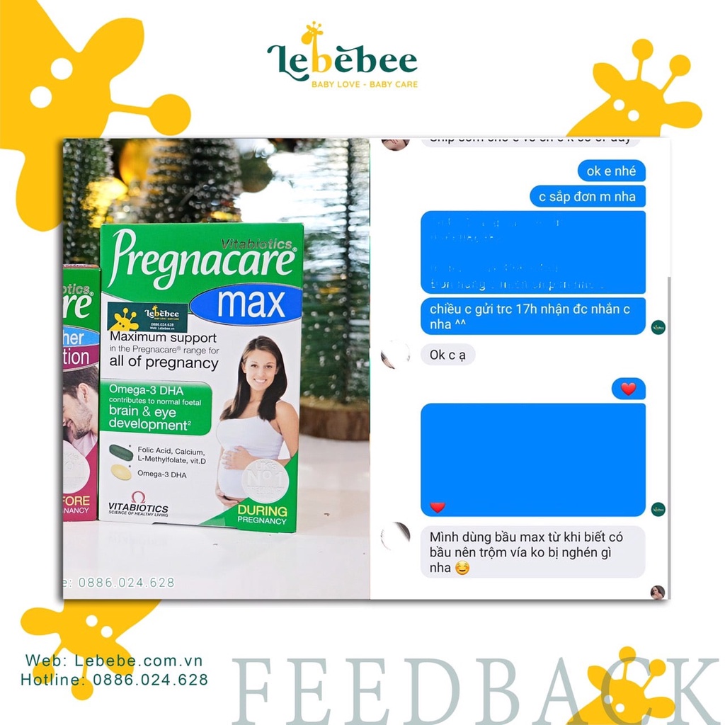 Vitamin cho mẹ bầu Pregnacare Max