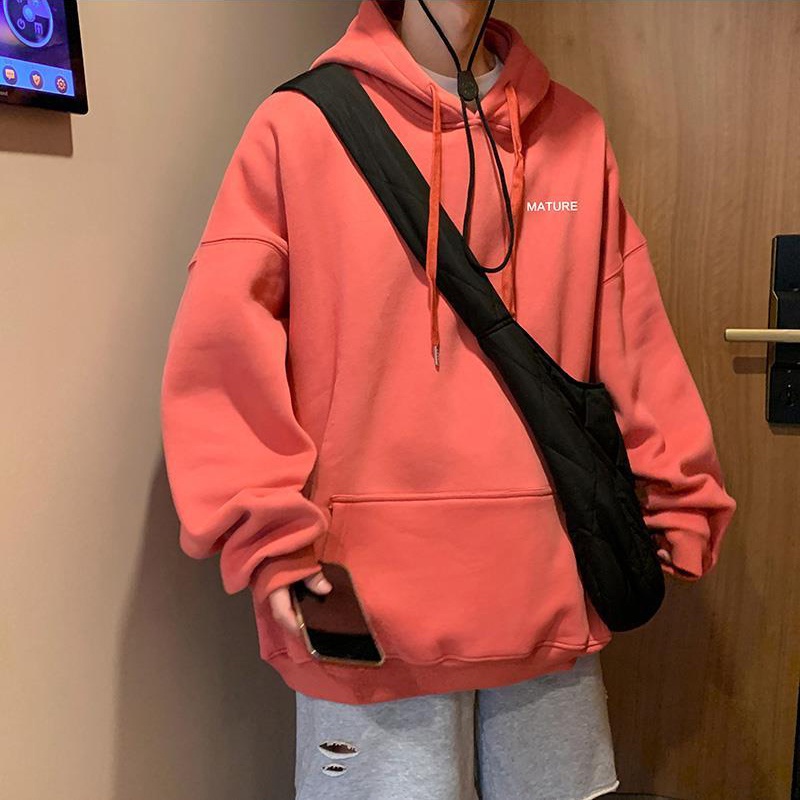 Áo khoác nam tay dài có nón in chữ size M-5XL