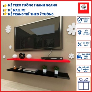 Kệ Gỗ treo Tường Trang Trí Thanh Ngang Giấu Chân Dài 1M2 x 15CM, Thanh Ngang Bày Đồ Nail Mi, Kệ Tivi Đủ Phụ Kiện ZENKOTA