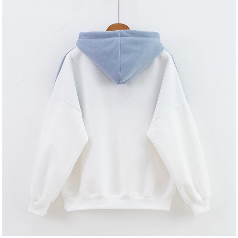 Áo khoác nỉ NỈ hoodie nữ hình thật phối màu đẹp