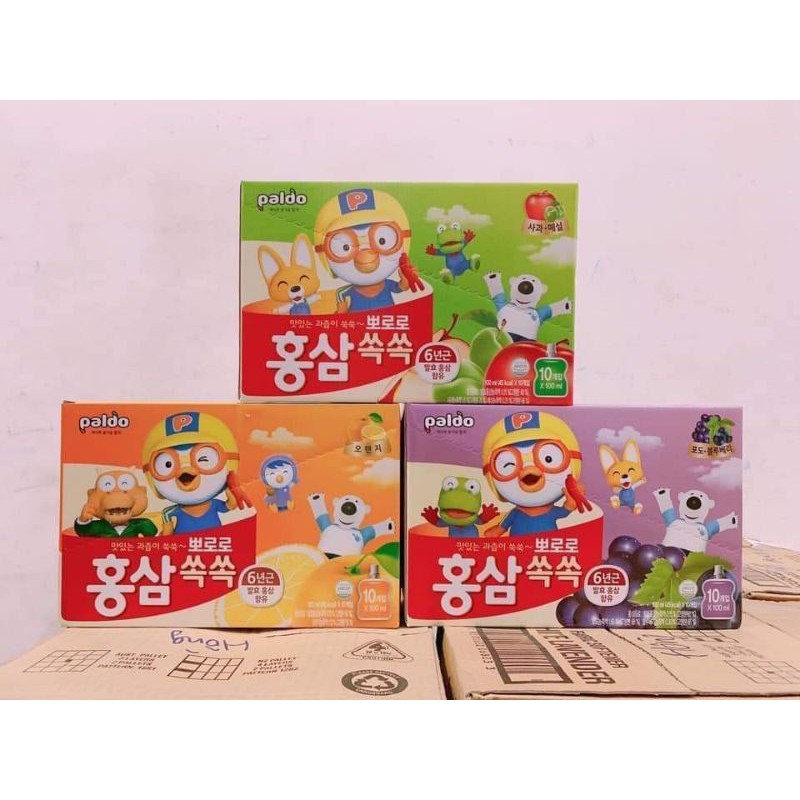 Combo 10 túi nước hồng sâm hàn quốc cho bé(có thể trộn vị)