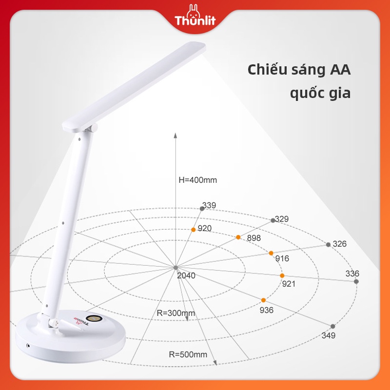 Đèn để bàn Thunlit cảm ứng 7W 3000mAh USB 3 màu có phụ kiện