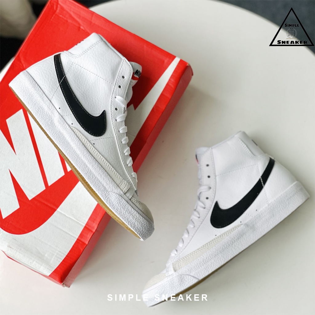 Giày Nike Blazer Chính HãngFREESHIP Nike Mid Blazer Vintage 77 Auth- Giày Thể Thao Cổ Cao Dáng Classic- Simple Sneaker