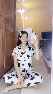 🌈hot sale🌈 pizama tay ngắn quần dài size 40-55kg