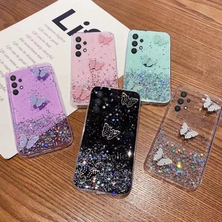 Ốp điện thoại Samsung Galaxy A32 4G / 5G Bướm Mềm Trong Suốt Bling Lấp Lánh SamsungA32 4G / 5G cover 2021