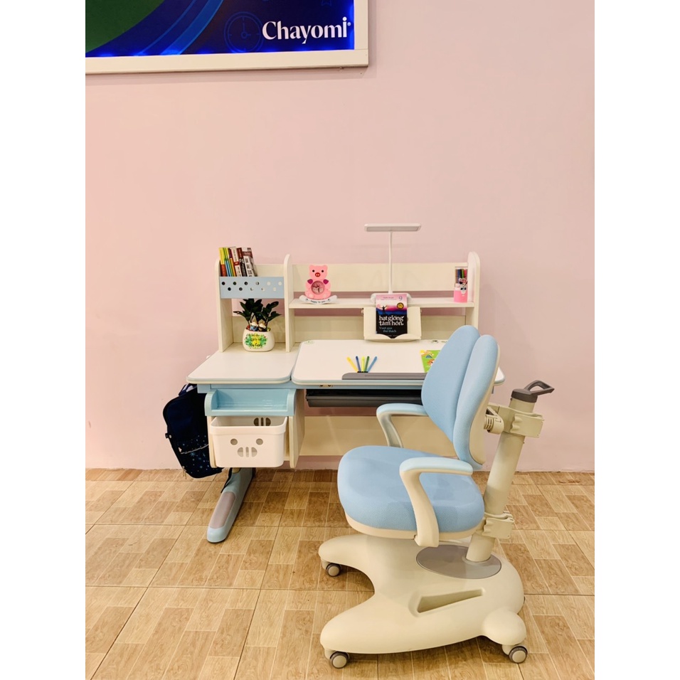 Bộ Bàn Ghế Chống Gù Chống Cận Học Sinh Cao Cấp HS-72 Xanh, Bé Trai