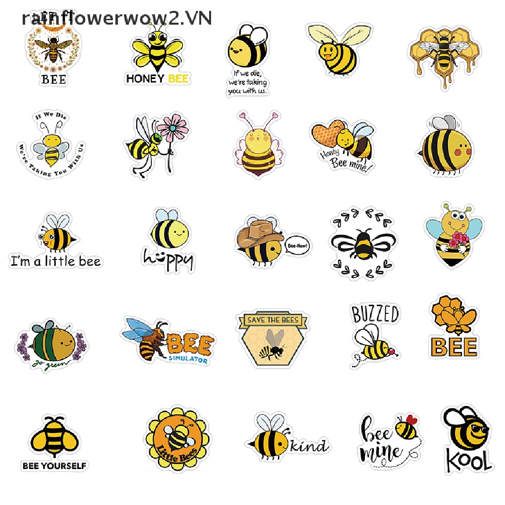 Bộ 50 Miếng Dán Bình Nước Vinyl Chống Thấm Nước