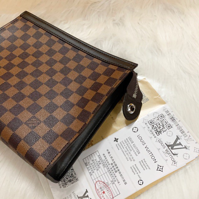 DFA LDO Clutch Cầm Tay Lv, Túi Ví Da Cầm Tay Unisex Cho Cả Nam Và Nữ, Cỡ Vừa 20cmx15x5cm 12 9
