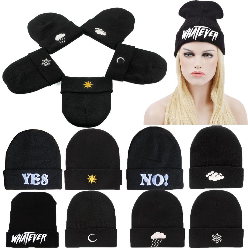 Mũ Beanie Dệt Kim Màu Trơn Dễ Thương Chất Lượng Cao Cho Nữ