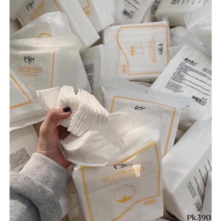 ❣️BÔNG TẨY TRANG 222 MIẾNG COTTON SIÊU DAI❣️hàng thiết kế 3 lớp siêu dai mềm tiện lợi phù hợp cho loại loại da