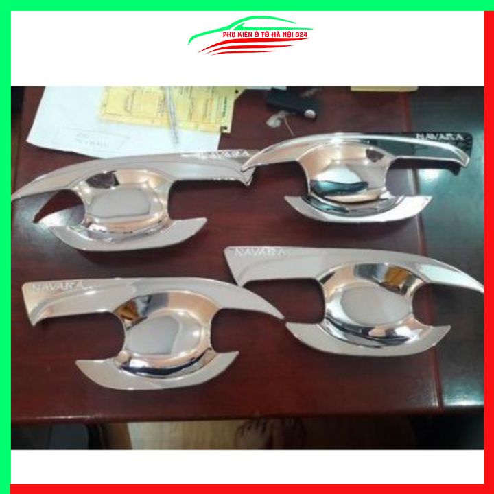 Ốp tay hõm mạ crom Navara 2016-2023 sáng bóng chống trầy bảo vệ cửa xe ô tô