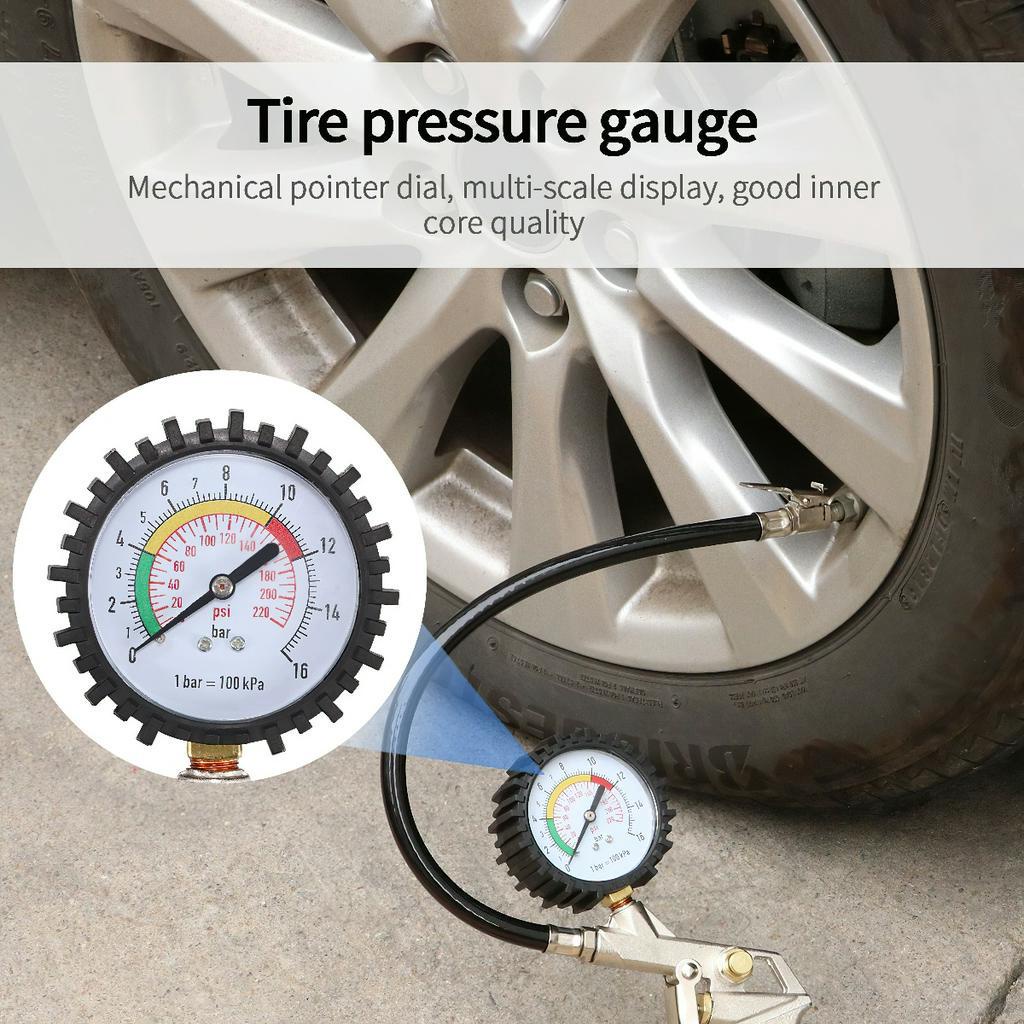 Đầu Vòi Bơm Ô Tô - Xe Máy - Đồng hồ đo áp suất lốp xe