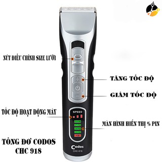 Tông Đơ Cắt Tóc Chuyên Nghiệp Codos 918, Tăng Đơ Cắt Tóc Chuyên Nghiệp Cầm Tay