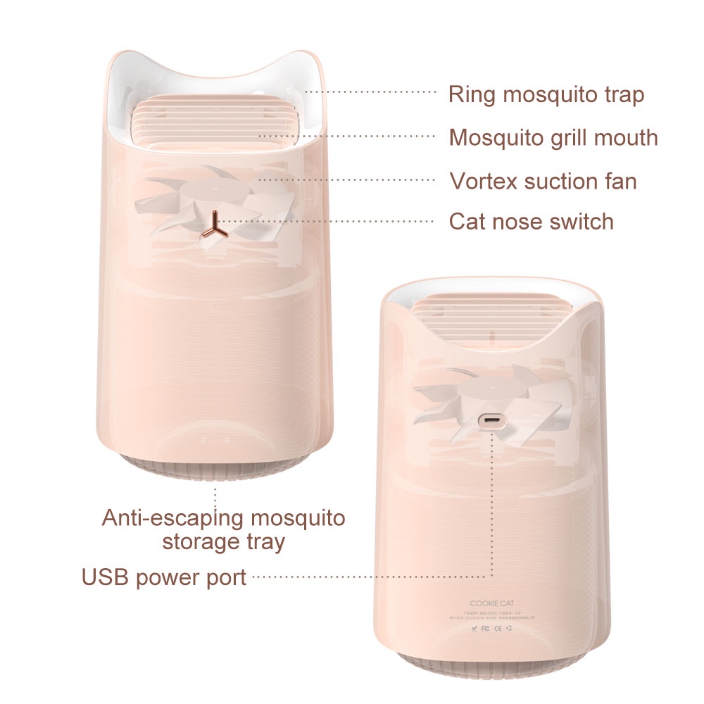 Uareliffe Mosquito Control Lamp Mute Automatic Photocatalys Insect Trap For Home Bedroom