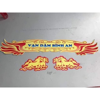 Tem ô tô. Tem xe tải. Tem Vạn Dặm Bình An Tặng kèm đôi tem ngựa