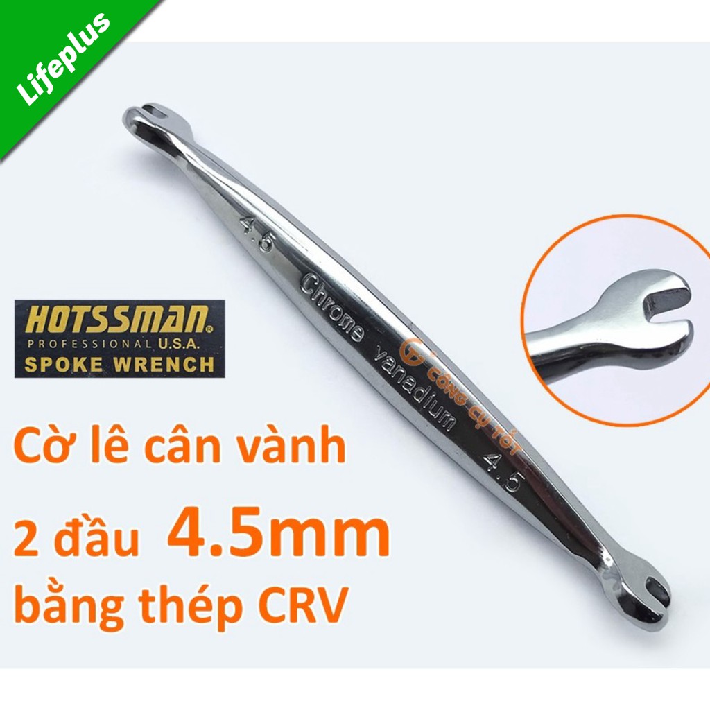 Cờ lê cân vành xe máy hai đầu 4.5mm HOTSSMAN bằng thép Crôm Vanadium