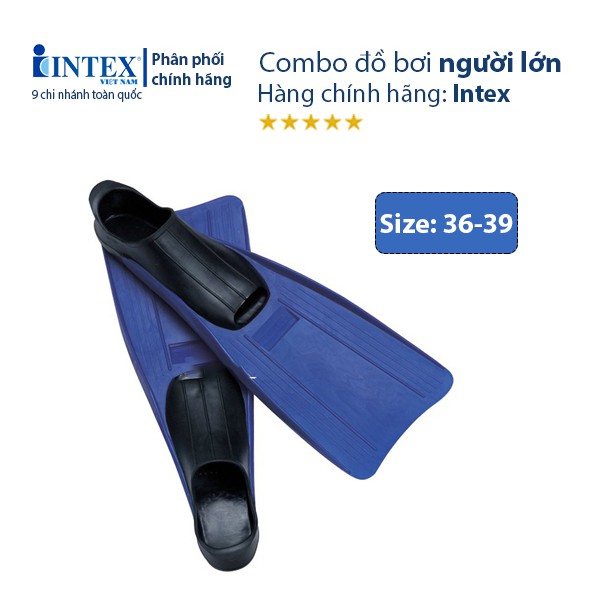 Bộ kính bơi, chân vịt và ông thở INTEX 55957