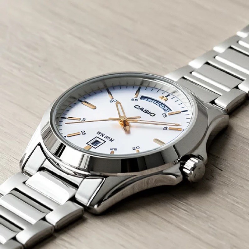 Đồng hồ nam dây kim loại Casio chính hãng Anh Khuê MTP-1370D-7A2VDF