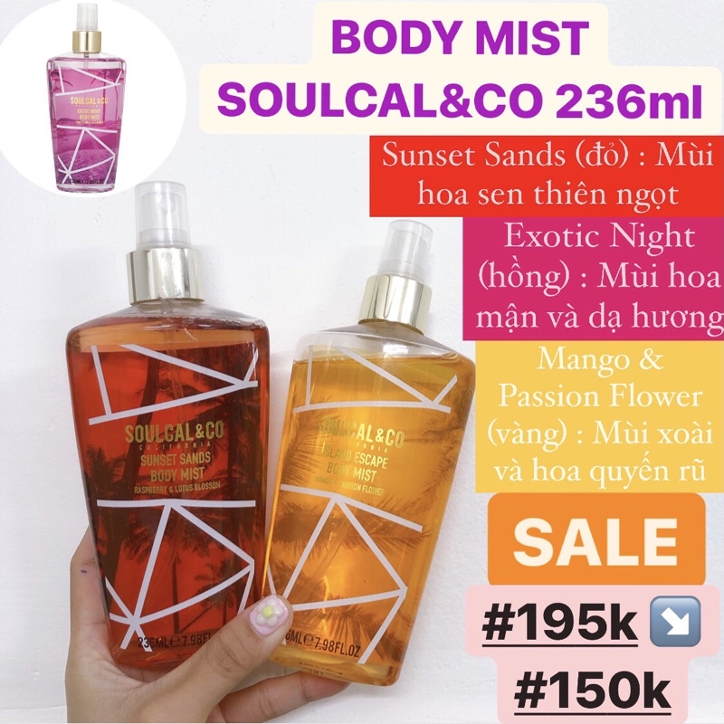 Body mist SOULCAL &amp; CO 236ml Úc