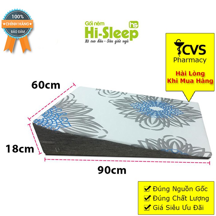 ĐỆM NẰM CHỐNG TRÀO NGƯỢC HI-SLEEP [Sản Phẩm Mới] - Chống Trào Ngược Dạ Dày Cho Người Lớn (Hàng Chính Hãng)