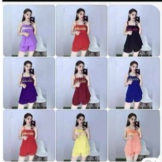 Đồ bộ thun lạnh thêu (Mã 24 - ĐÔ)