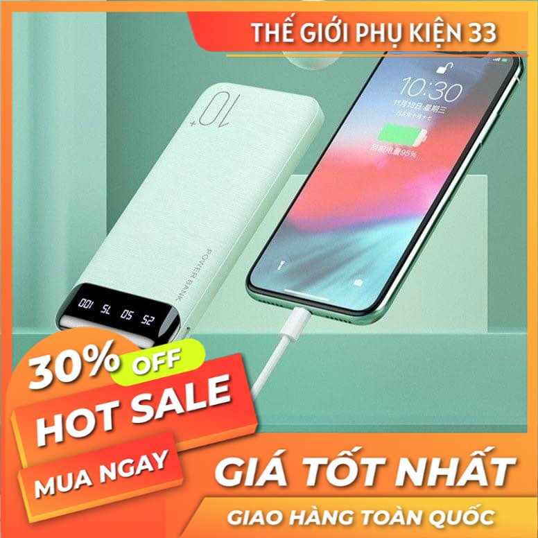 [ Giá Sỉ ] Pin Sạc Dự Phòng 10000mAh, Chính Hãng REMAX, Đèn Led Hiển thị Pin, 2 Cổng Sạc USB, BH 6Tháng