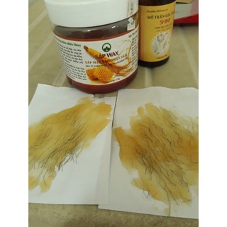 Combo Sáp Wax Nhân Sâm Kèm Mỡ Trăn Shiny Handmade(tặng kèm giấy và que wax)
