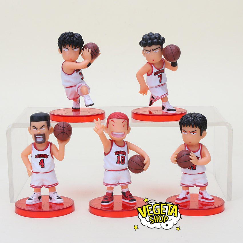 Mô hình Slam Dunk - Mô hình cầu thủ bóng rổ trong Slam Dunk - Bán theo Set - Cao 8cm