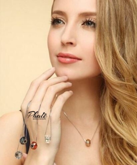 BeCharm Pha Lê Swarovski Mặt Cắt Dát Hình Thoi S14mm