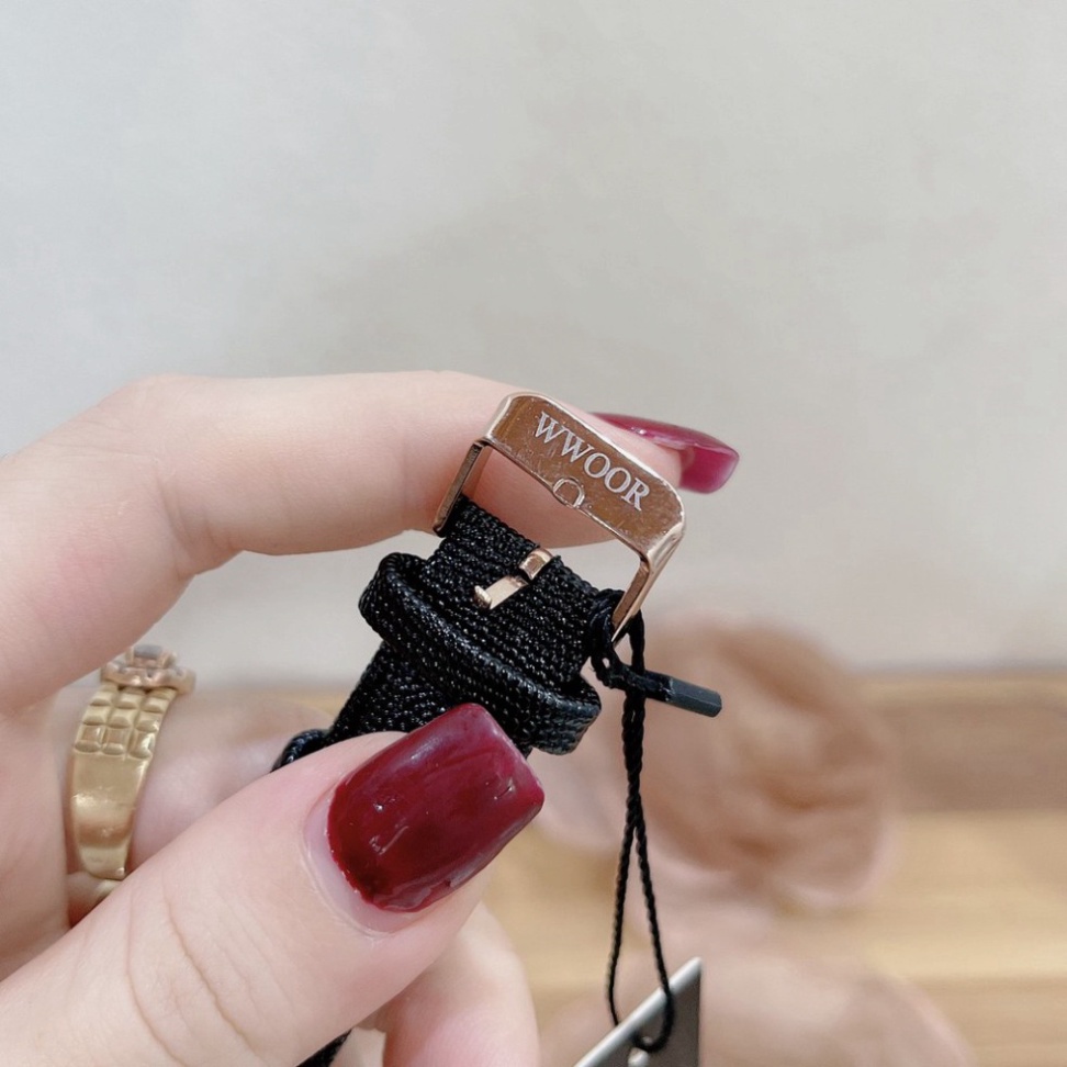 Đồng hồ nữ WWOOR, dây da mềm, hàng full box, thẻ bảo hành 12 tháng - DONGHO.WWOOR