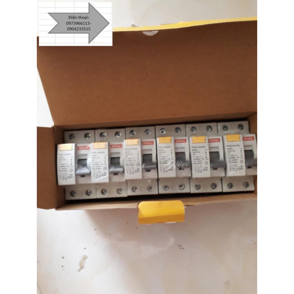 ÁT CHỐNG GIẬT 1 PHA 25 A 32A 40A 63A NIVAL