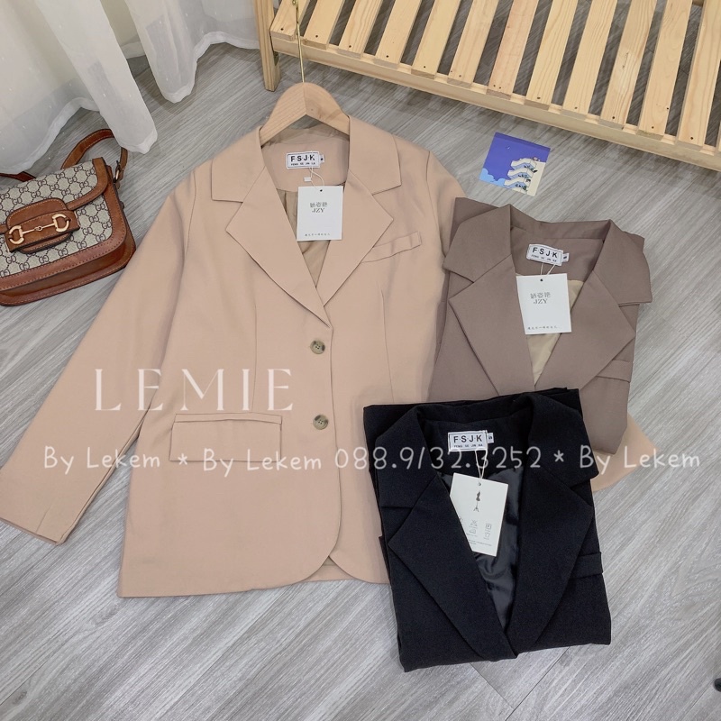Áo Khoác Vest Blazer Hàn Quốc Mã K034 , Áo Khoác Vest Nữ Hàng 2 Lớp Có Size SM Ảnh Thật Video Lekemqc