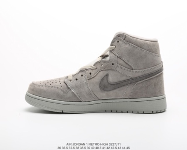 ẢNH THẬT | Giày Thể Thao jordan 1 màu xám da lộn | BigBuy360 - bigbuy360.vn