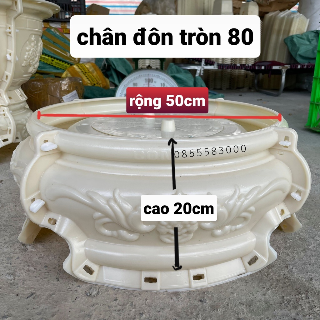 Khuôn đúc chân đôn tròn 80