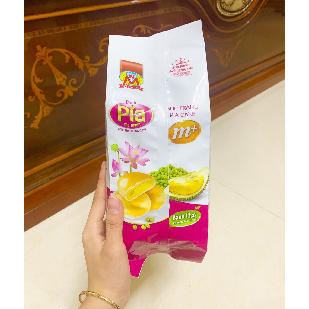 360g Bánh PÍA chay M sầu riêng ĐẬU xanh, KHÔNG CÓ trứng muối - có SẦU RIÊNG TƯƠI - MÁT MÁT đậu xanh - NGỌT VỪA