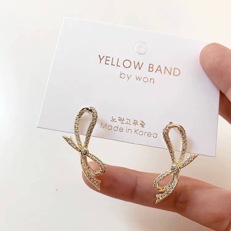 bông tai hình nơ siêu dễ thương phong cách tiểu thư hàn quốc