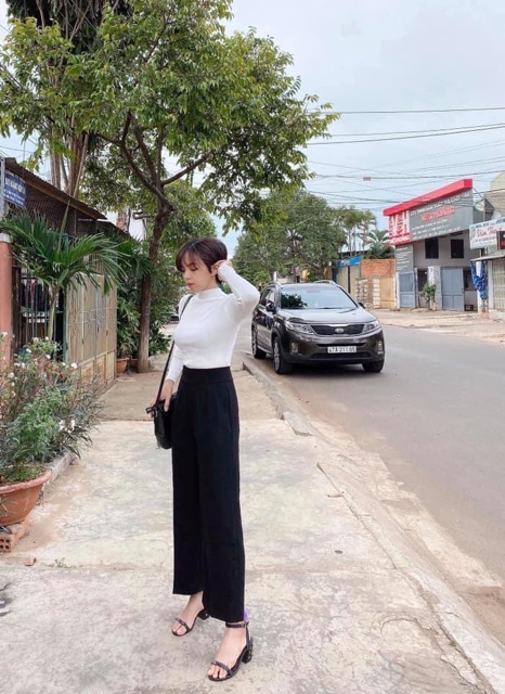 Quần ống rộng vải tuyết mưa siêu hack chân | BigBuy360 - bigbuy360.vn