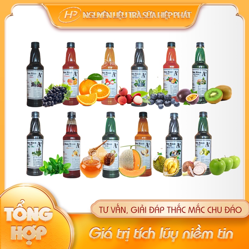 [TỔNG HỢP] - Siro vị trái cây A+ DOUXIAN  - Nguyên liệu pha chế trà sữa HIỆP PHÁT