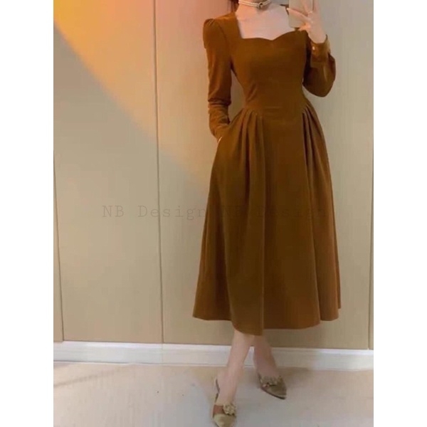 Váy nhung tiểu thư