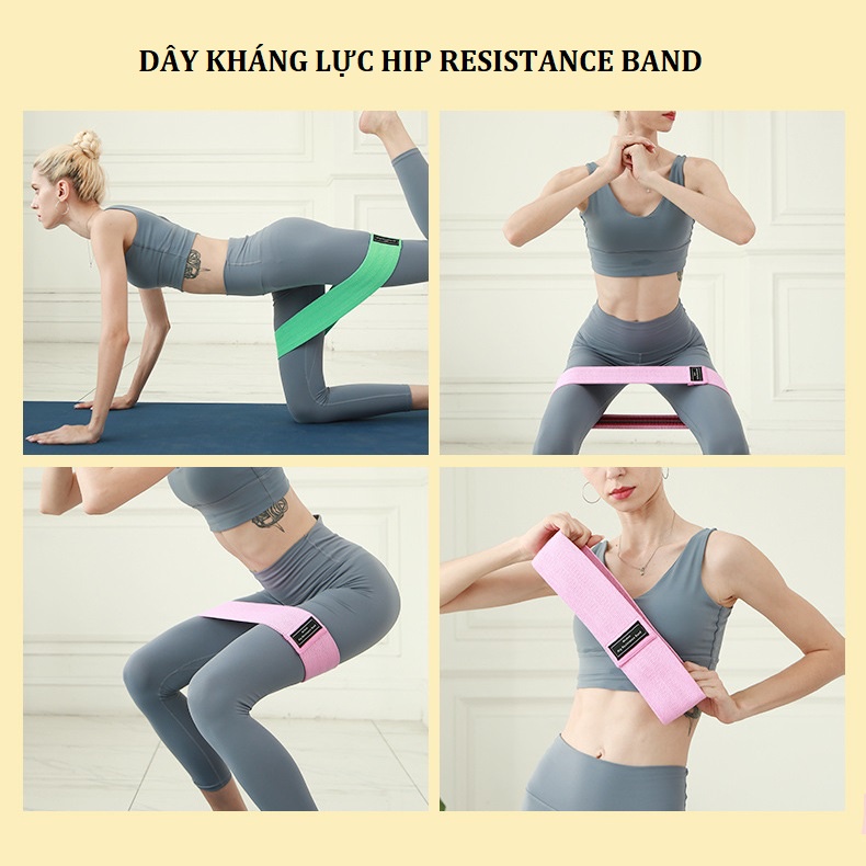 Dây Kháng Lực Tập GYM - HIP Resistance Band Aolikes Tập Cơ Mông Đùi