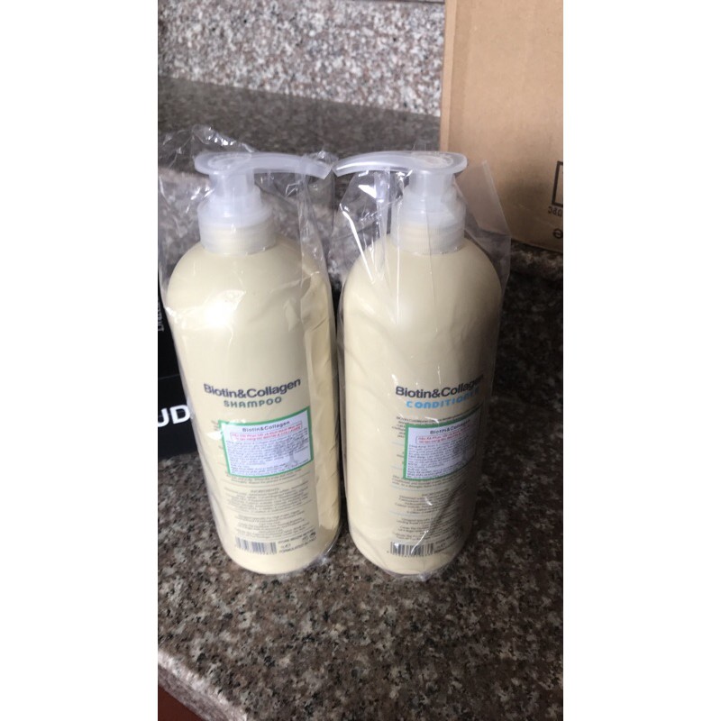 Cặp dầu gội xả Biotin trắng Collagen ( 2 chai mỗi chai 1000ml) | BigBuy360 - bigbuy360.vn