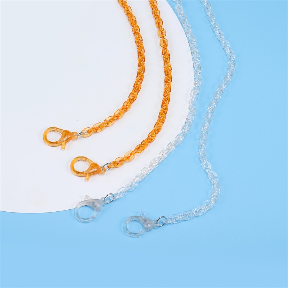 Bộ 200 mắt xích rời bằng acrylic 6 * 9mm để tự làm dây đeo khẩu trang và mắt kính