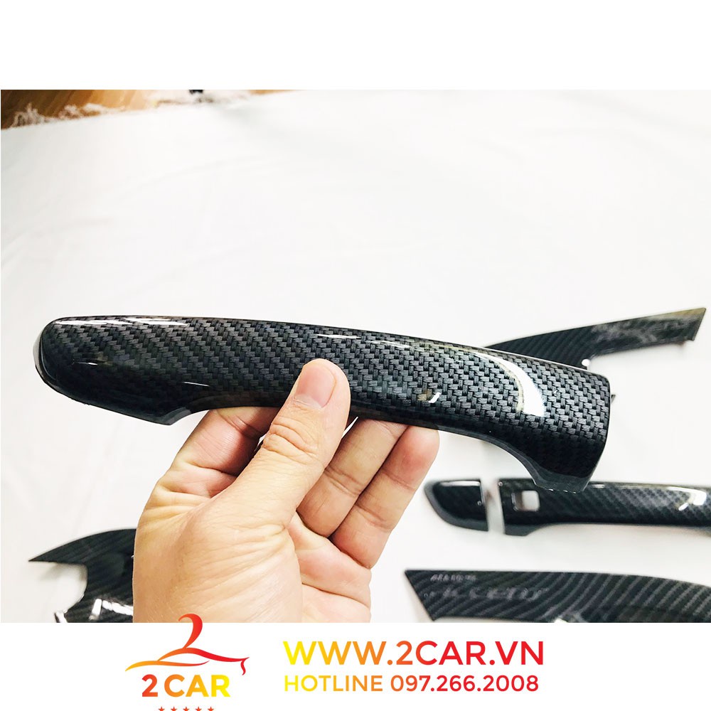 [Mã LIFEAU5SALE giảm 20k đơn 50k] Ốp tay nắm, hõm cửa CARBON xe Accent 2018 - 2021 vân cacbon cao cấp