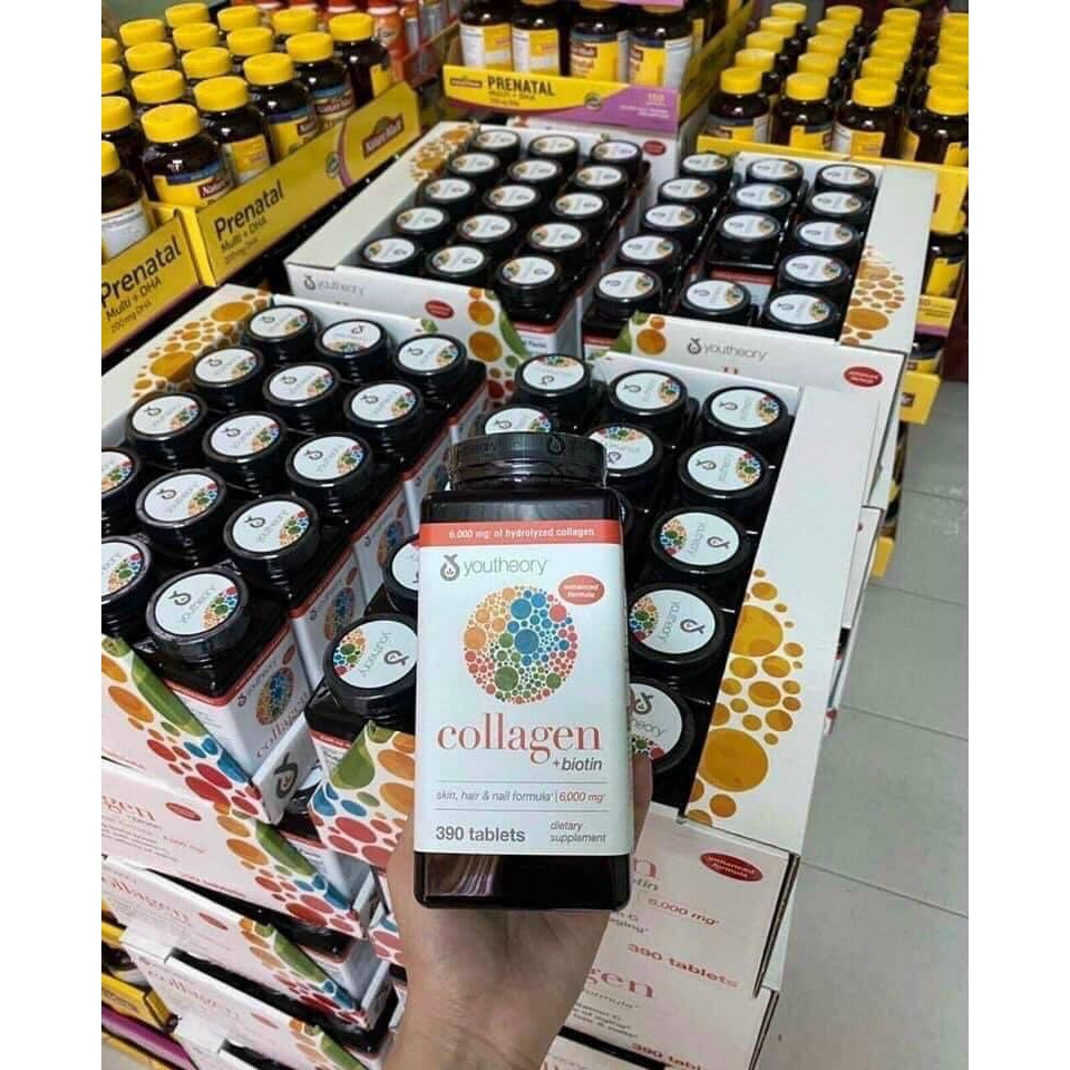 Viên Uống Đẹp Da Collagen Biotin Youtheory 390 viên Mỹ | BigBuy360 - bigbuy360.vn