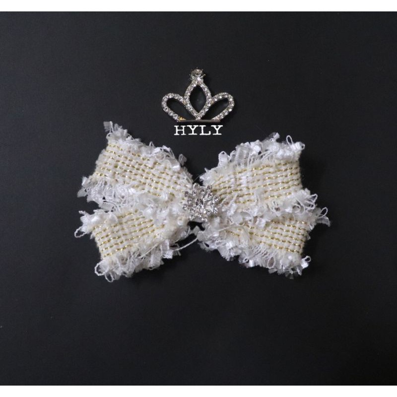 Hàng thiết kế & handmade - Kẹp tóc đính nơ tiểu thư