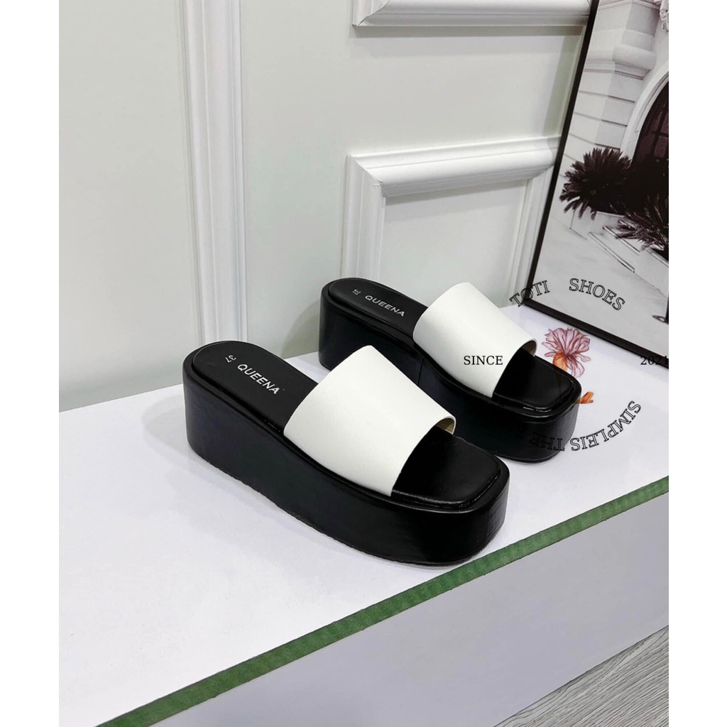 DÉP NỮ TOTIIE SHOES - DÉP XUỒNG THỜI TRANG QUAI NGANG TRƠN BẢN TO ĐẾ BẰNG HIỆN ĐẠI D2206040