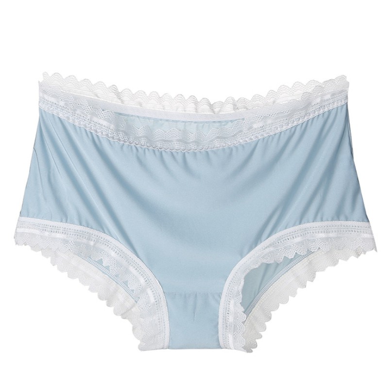 Quần Lót Băng Lụa Viền Ren Mát Lạnh Kháng Khuẩn Mới P197