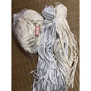 Dây giày dẹt màu ngà (ảnh chụp thật)