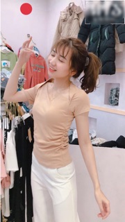 Áo kiểu bozip cổ chéo