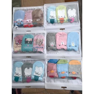 Set 3 đôi tất cổ ngắn nuobudou kid cho bé
